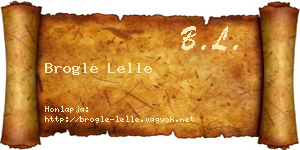 Brogle Lelle névjegykártya